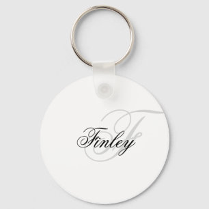 Wassermark-minimalistiskt monogram-skript nyckelring