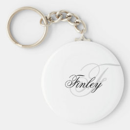 Wassermark-minimalistiskt monogram-skript nyckelring