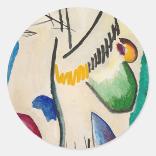 Wassily Kandinsky Abstrakt Artwork Runt Klistermärke