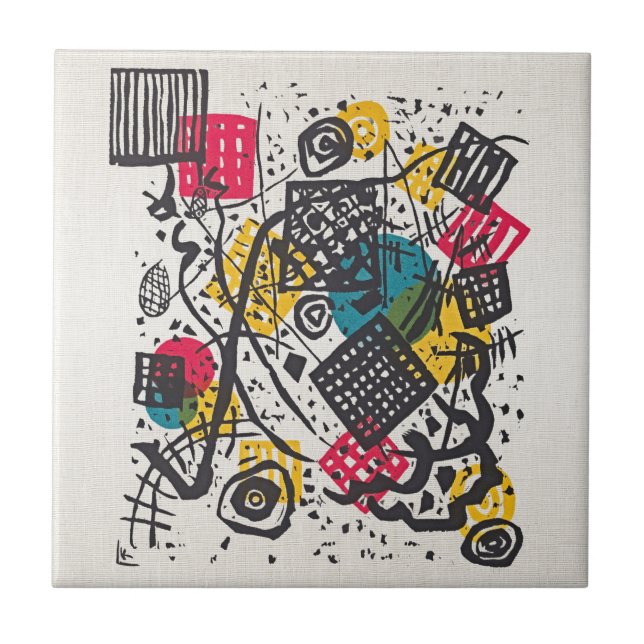 Wassily Kandinsky Abstrakt Keramisk Väggplatta Kakelplatta (Framsidan)