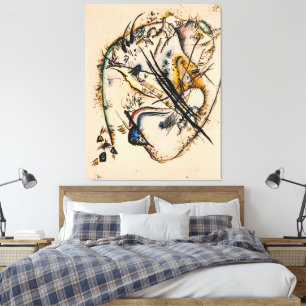 Wassily Kandinsky - Akvarell med sju slag Canvastryck