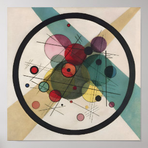 Wassily Kandinsky Circles i en cirkel Poster
