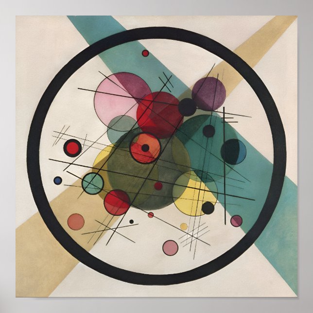 Wassily Kandinsky Circles i en cirkel Poster (Framsidan)