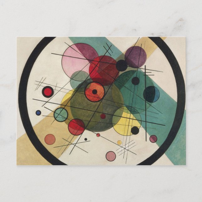 Wassily Kandinsky - cirklar i en cirkel Vykort (Framsida)