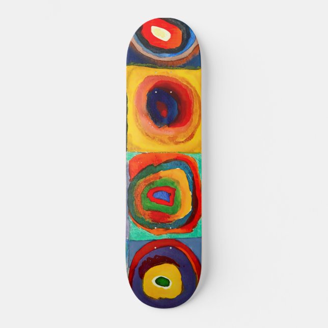 Wassily Kandinsky cirklar Mini Skateboard Bräda 18,5 Cm (Framsida)