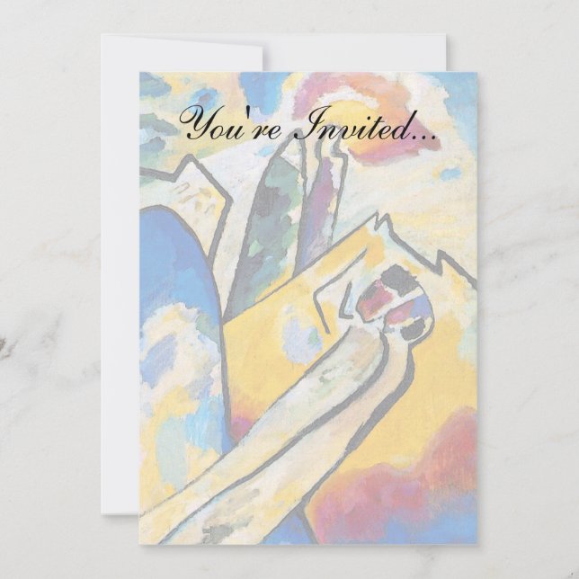 Wassily Kandinsky Composition 4 - Abstrakt Art Inbjudningar (Framsida)