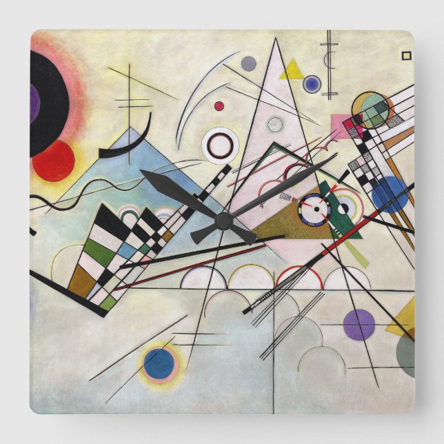 WASSILY KANDINSKY - Composition VIII 1923 Fyrkantig Klocka (Framsida)