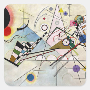 WASSILY KANDINSKY - Composition VIII 1923 Fyrkantigt Klistermärke