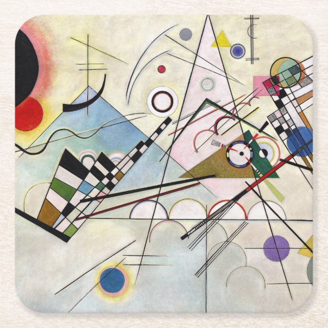 WASSILY KANDINSKY - Composition VIII 1923 Underlägg Papper Kvadrat (Framsidan)