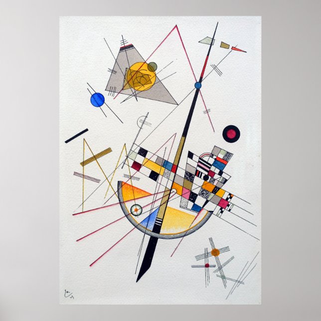 Wassily Kandinsky delikat spänning Poster (Framsidan)