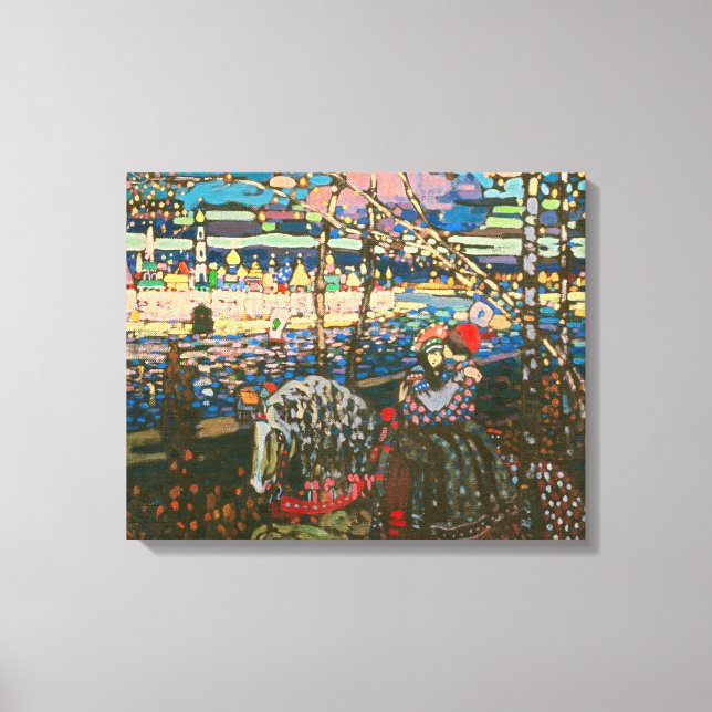 Wassily Kandinsky Det ridande paret Rysk konst Canvastryck (Framsida)