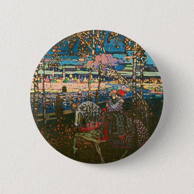 Wassily Kandinsky Det ridande paret Rysk konst Knapp (Framsida)
