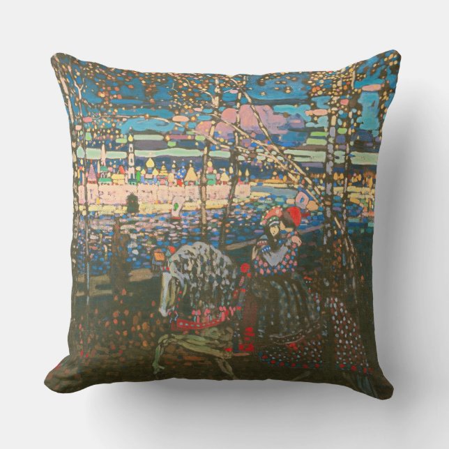 Wassily Kandinsky Det ridande paret Rysk konst Kudde (Framsida)