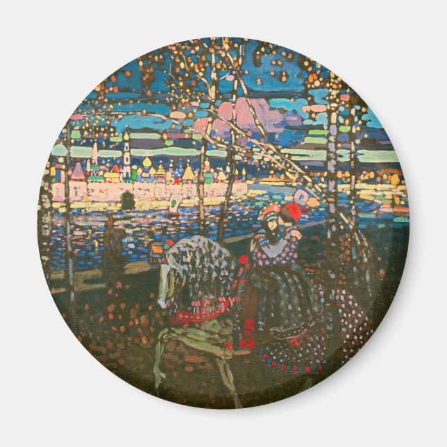 Wassily Kandinsky Det ridande paret Rysk konst Magnet (Framsidan)