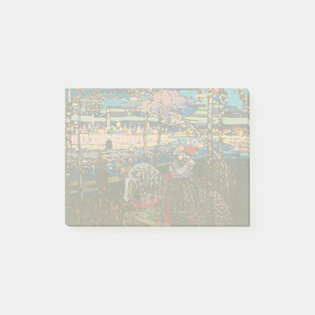 Wassily Kandinsky Det ridande paret Rysk konst Post-it Block (Framsida)