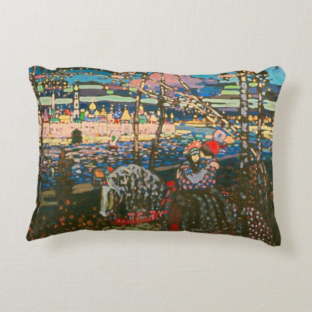 Wassily Kandinsky Det ridande paret Rysk konst Prydnadskudde (Baksidan)