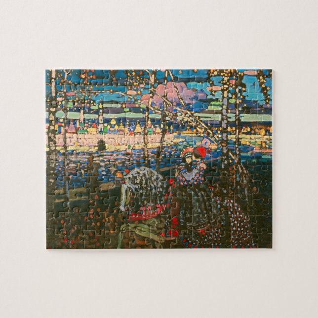Wassily Kandinsky Det ridande paret Rysk konst Pussel (Horisontell)