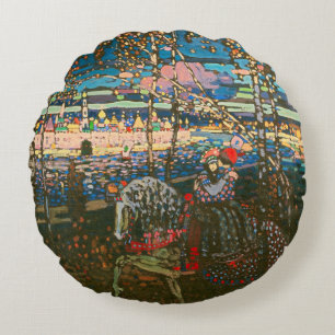 Wassily Kandinsky Det ridande paret Rysk konst Rund Kudde