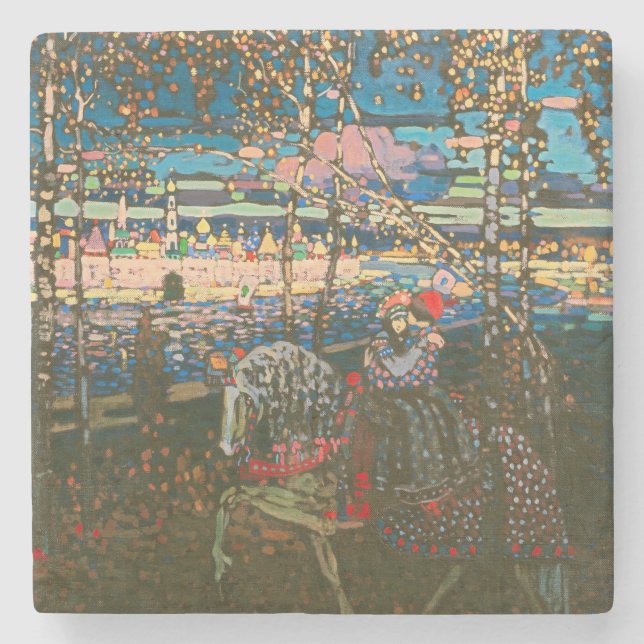 Wassily Kandinsky Det ridande paret Rysk konst Stenunderlägg (Framsidan)