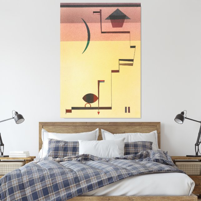 Wassily Kandinsky - Eckig  Canvastryck (Insitu (sovrum))