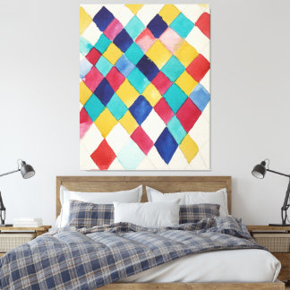 Wassily Kandinsky - Farbstudie mit Rauten  Canvastryck