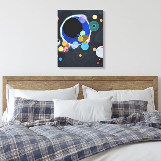 Wassily Kandinsky - Flera cirklar (1926) Canvastryck (Insitu (sovrum))