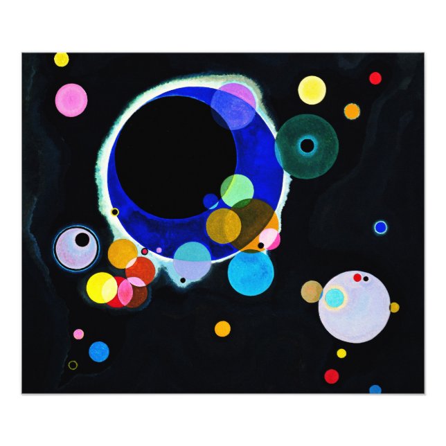 Wassily Kandinsky - Flera cirklar Fototryck (Framsidan)