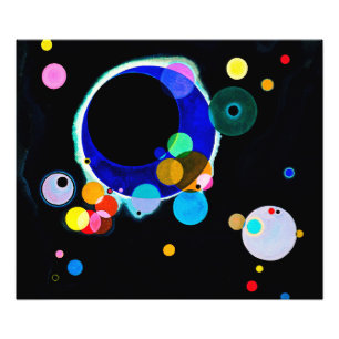 Wassily Kandinsky - flera kretsar Fototryck