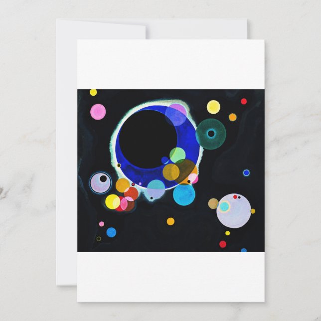 Wassily Kandinsky - flera kretsar Inbjudningar (Framsida)