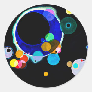 Wassily Kandinsky - flera kretsar Runt Klistermärke