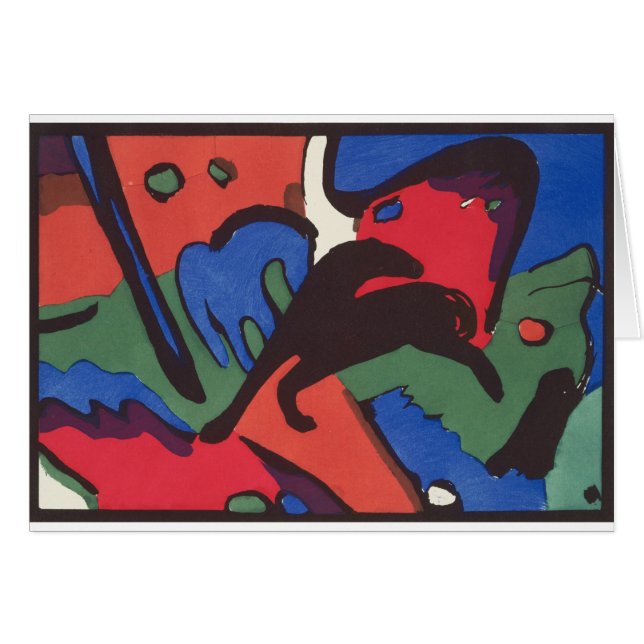 Wassily Kandinsky Franz Marc Blue Rider Painting Hälsningskort (Framsidan Horizontal)