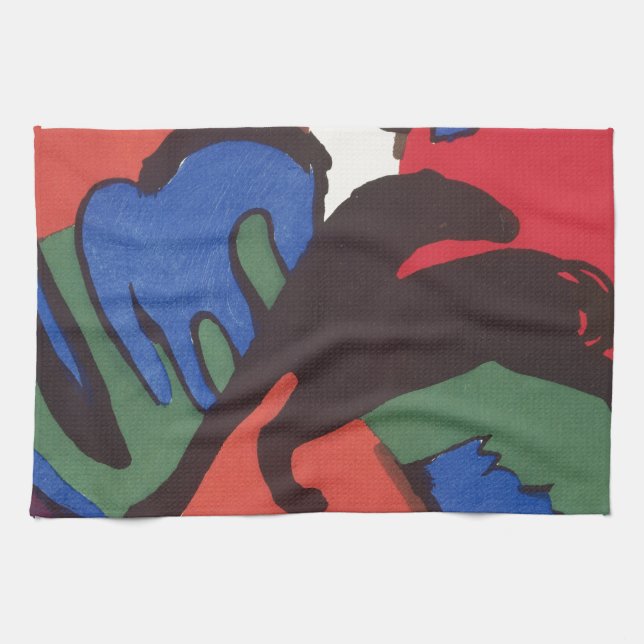 Wassily Kandinsky Franz Marc Blue Rider Painting Kökshandduk (Horisontell)