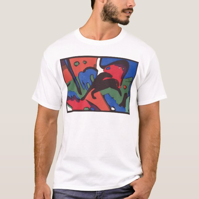 Wassily Kandinsky Franz Marc Blue Rider Painting T Shirt (Framsida)