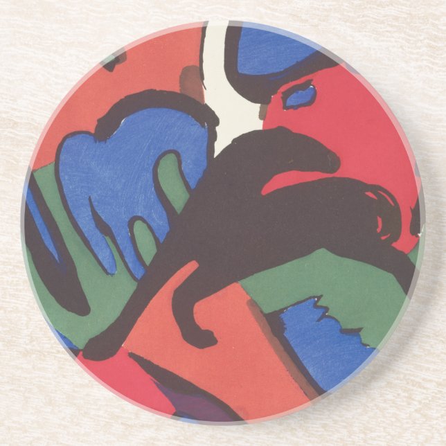 Wassily Kandinsky Franz Marc Blue Rider Painting Underlägg (Framsidan)