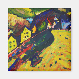 Wassily Kandinsky Houses i Murnau. Uttryck Magnet