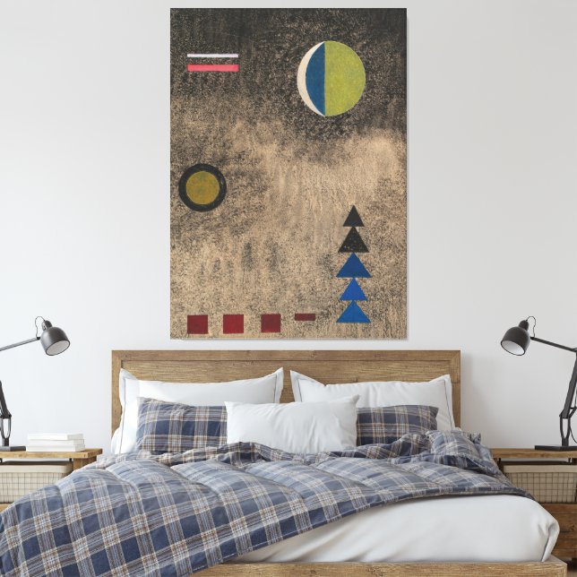 Wassily Kandinsky - I löst svart  Canvastryck (Insitu (sovrum))