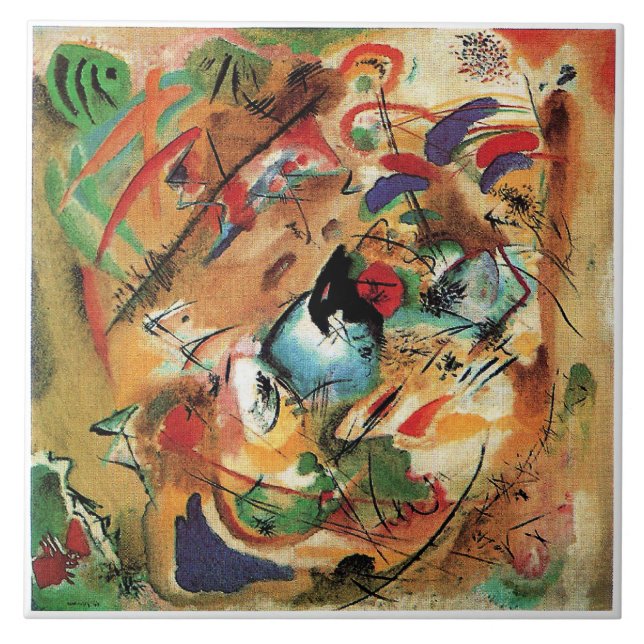 Wassily Kandinsky - Improvisation, Drömlik, Kakelplatta (Framsidan)