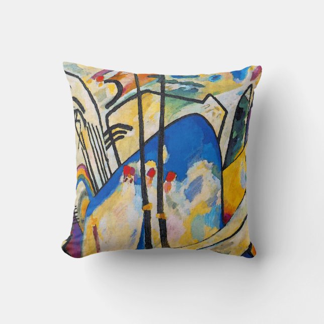Wassily Kandinsky Komposition Fyra - Abstrakt Kons Kudde (Framsida)