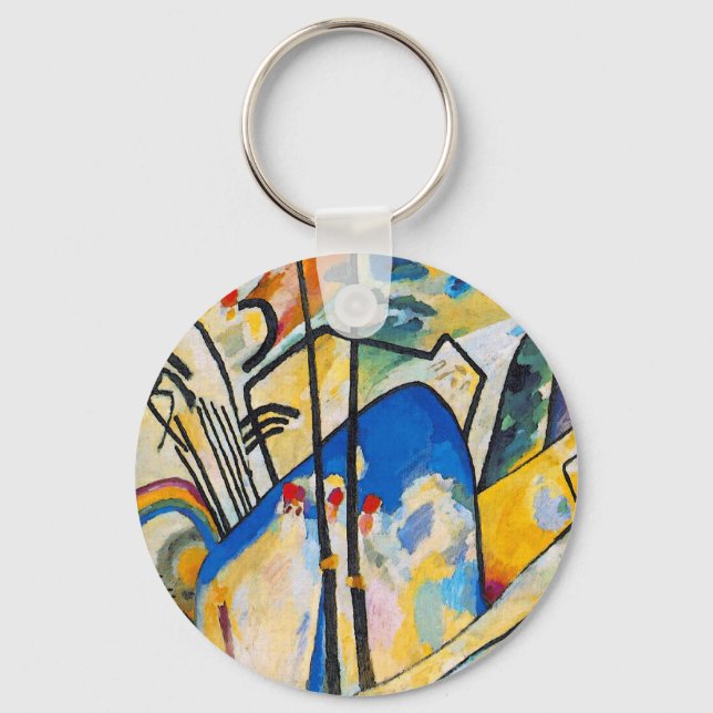 Wassily Kandinsky Komposition Fyra - Abstrakt Kons Nyckelring (Framsida)