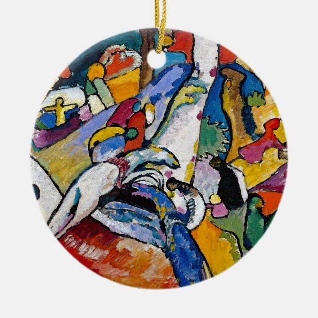 Wassily Kandinsky - Komposition II Abstrakt konst Julgransprydnad Keramik (Framsidan)