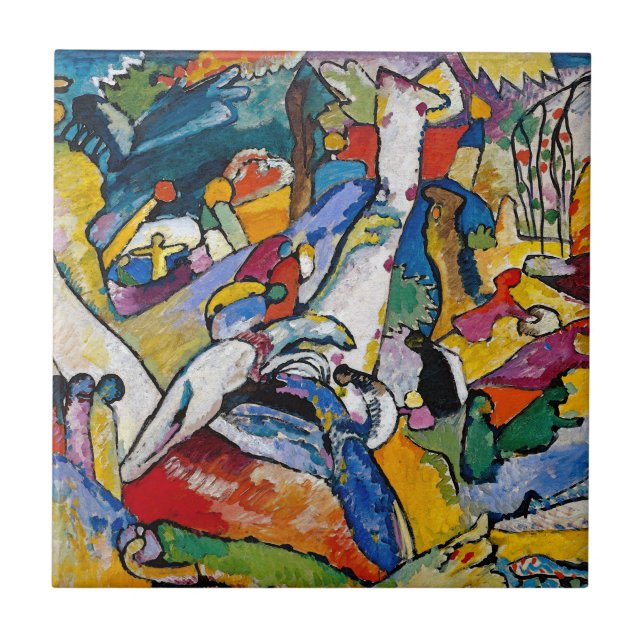 Wassily Kandinsky - Komposition II Abstrakt Konst Kakelplatta (Framsidan)