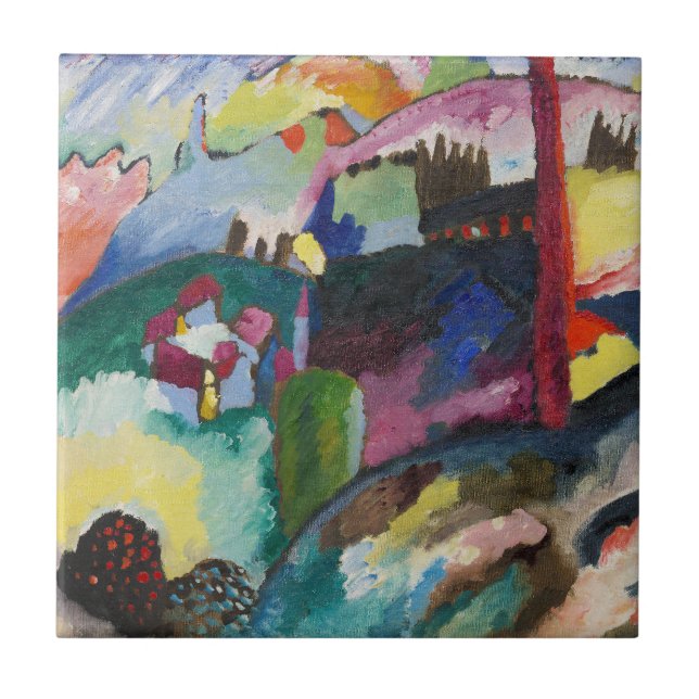 Wassily Kandinsky Ligcape med fabriksSkorsten Kakelplatta (Framsidan)