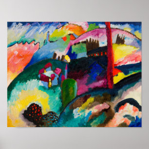 Wassily Kandinsky: Liggande med fabriksSkorsten Poster