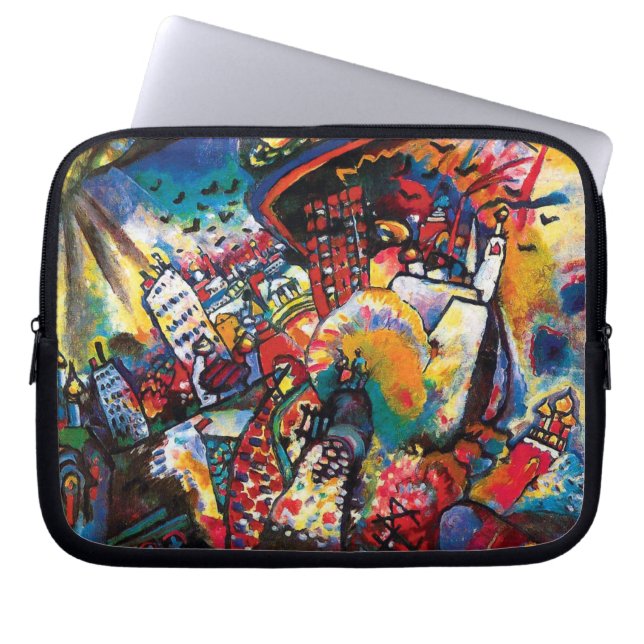 Wassily Kandinsky - Moskvas stadsbild Abstrakt kon Laptop Fodral (Framsidan)