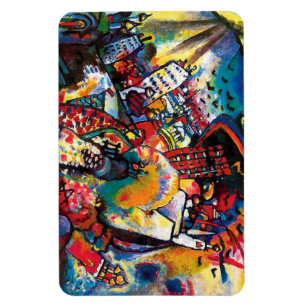 Wassily Kandinsky - Moskvas stadsbild Abstrakt kon Magnet