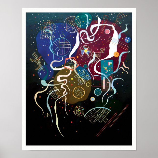 Wassily Kandinsky - Movement One Abstrakt Art Poster (Framsidan)