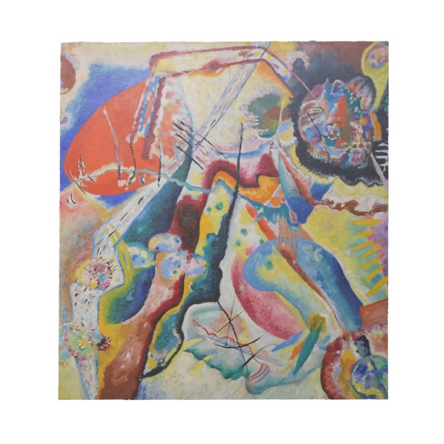 Wassily Kandinsky Red Classic Abstrakt Art Anteckningsblock (Framsida)