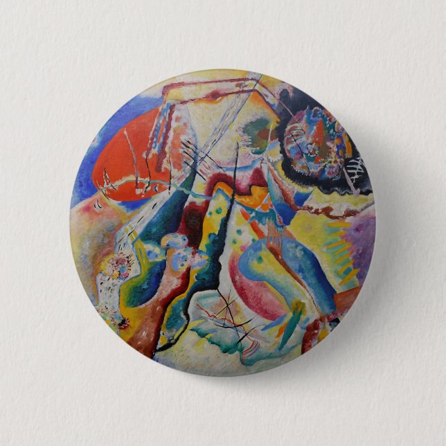 Wassily Kandinsky Red Classic Abstrakt Art Knapp (Framsida)