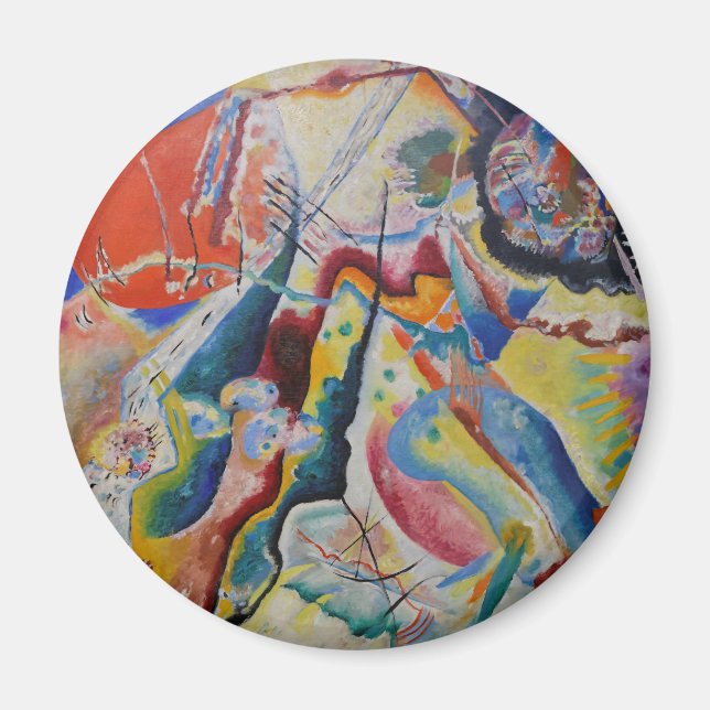 Wassily Kandinsky Red Classic Abstrakt Art Magnet (Framsidan)