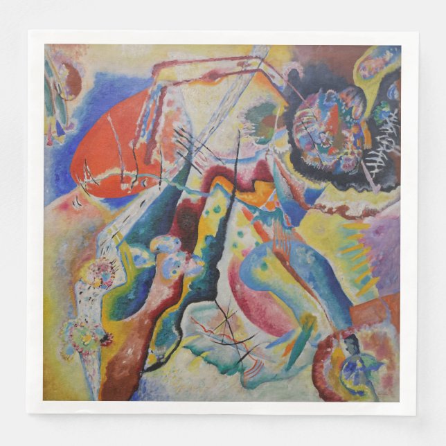 Wassily Kandinsky Red Classic Abstrakt Art Pappersservett (Framsida)